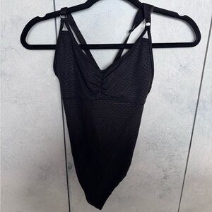Black V-Neck bodysuit